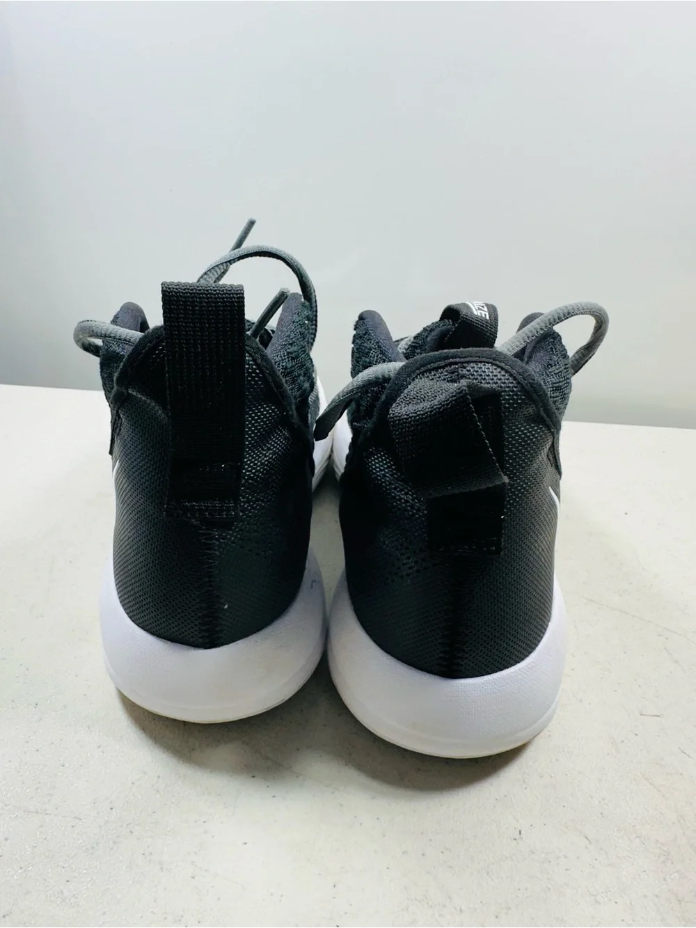 Nike Kids Black and White High-Top Basketball Sneakers